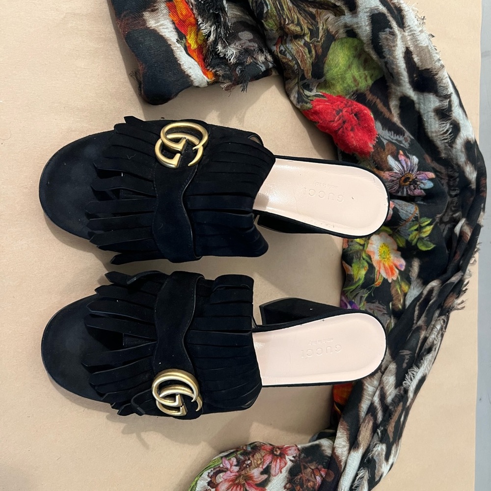 Gucci Slip ons Black Suede Size 38